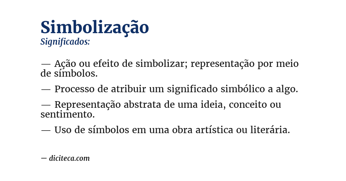 Significado de simbolização