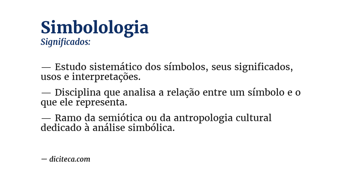Significado de simbolologia