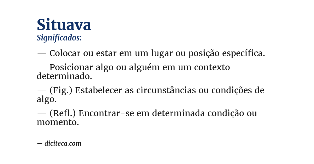 Significado de situava