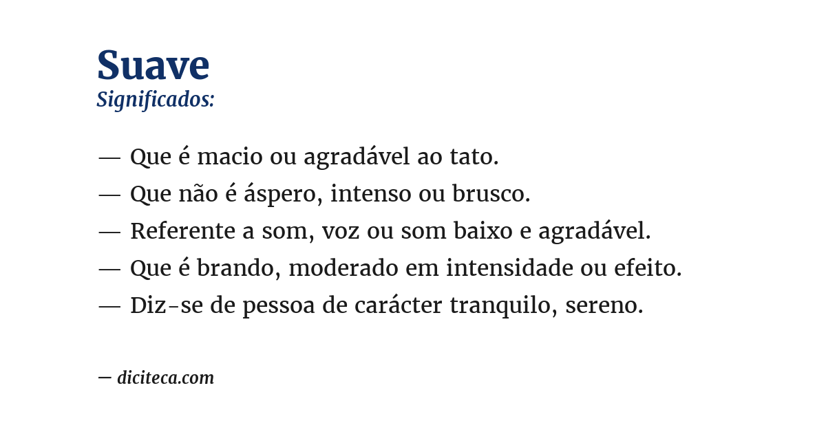 Significado de suave