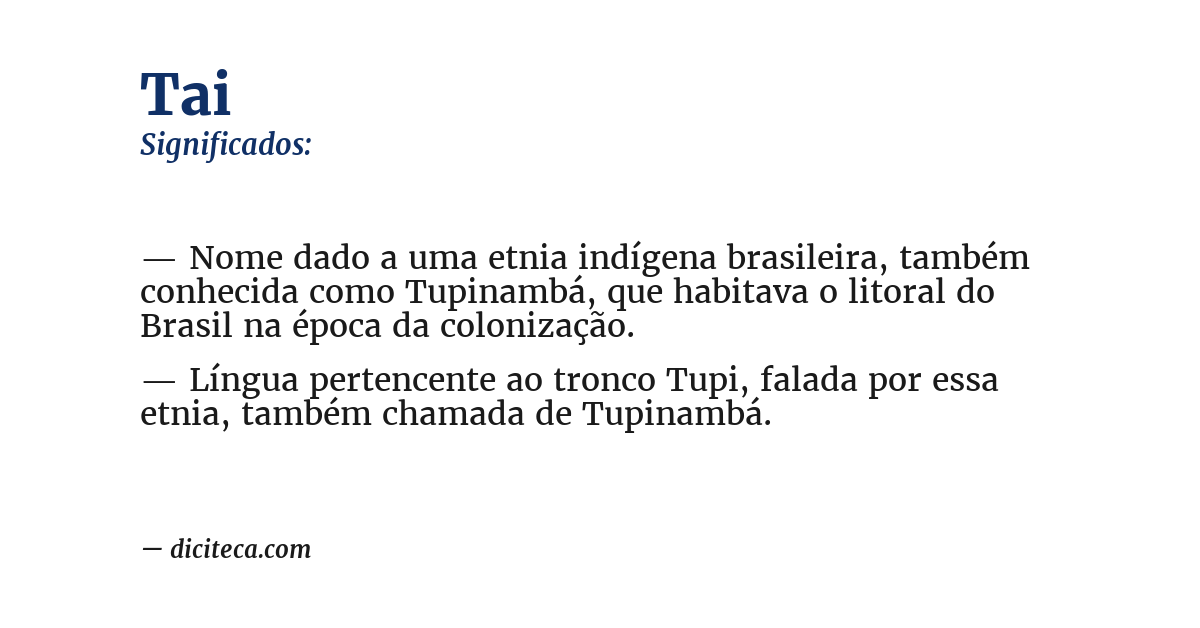 Significado de tai