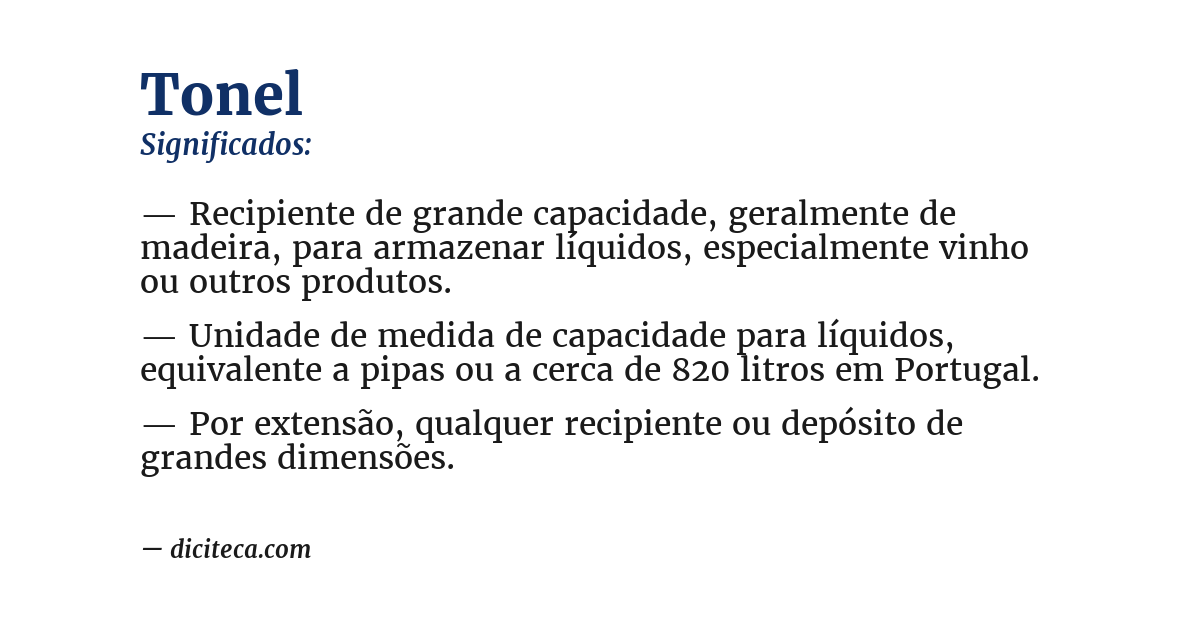 Significado de tonel