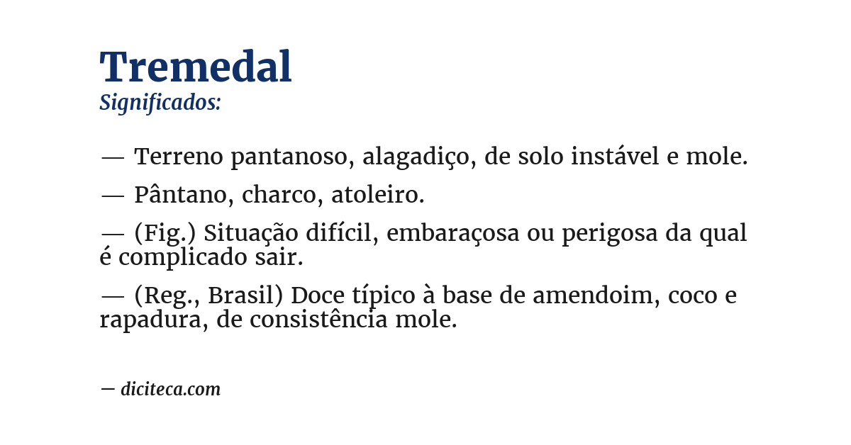 Significado de tremedal