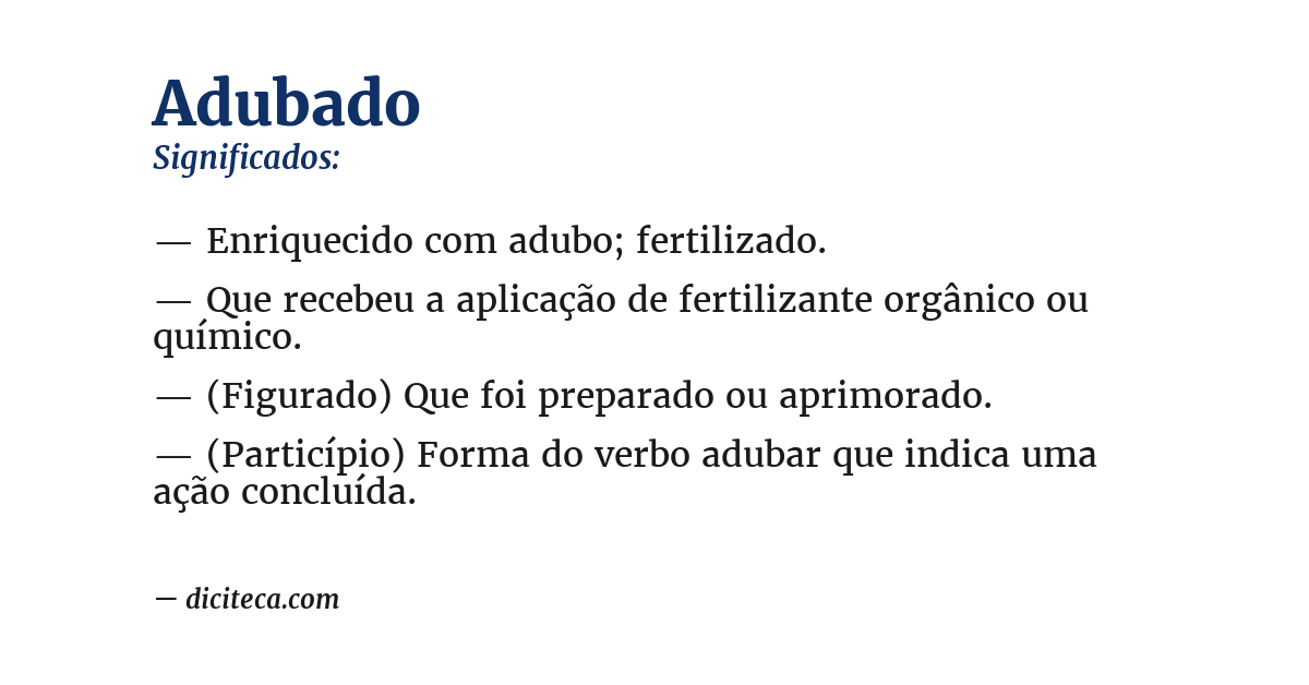 Significado de adubado