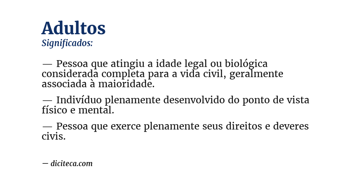 Significado de adultos