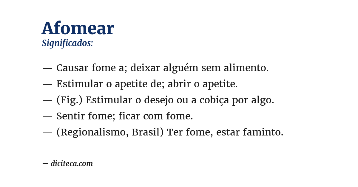 Significado de afomear
