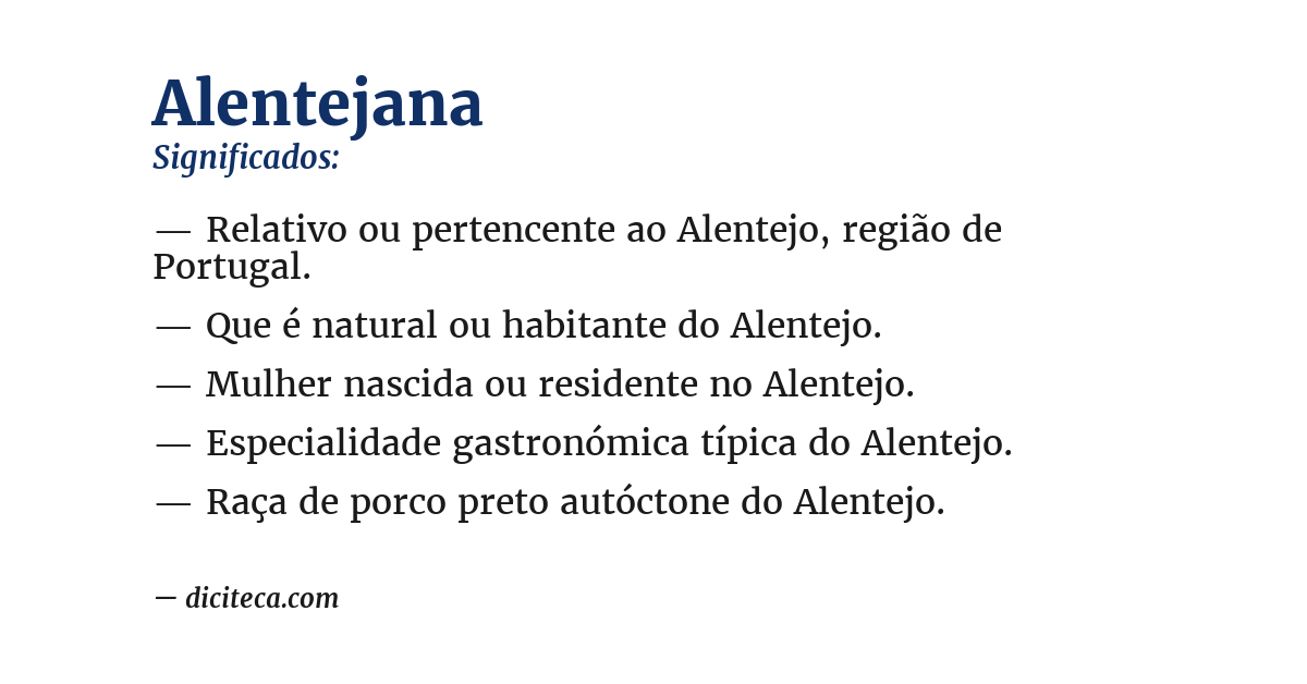 Significado de alentejana