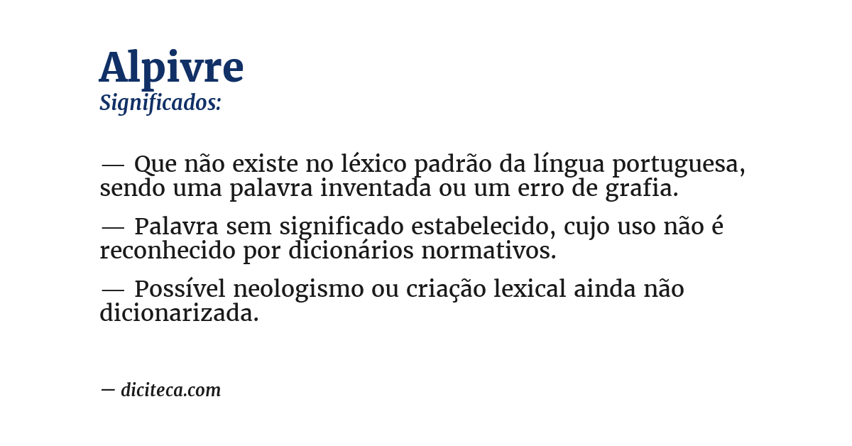 Significado de alpivre