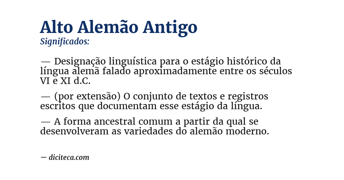 Significado de alto alemão antigo