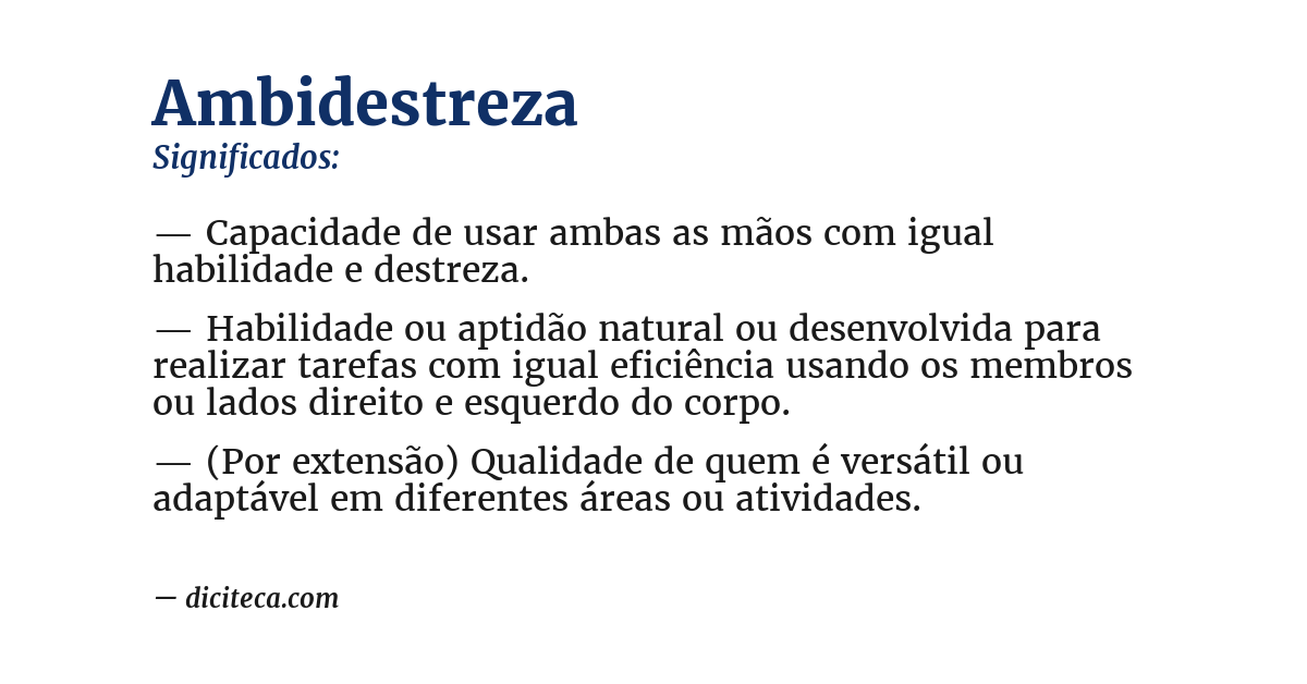 Significado de ambidestreza