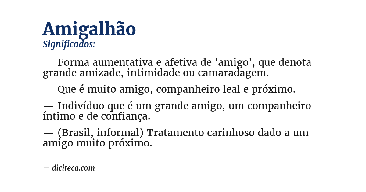 Significado de amigalhão