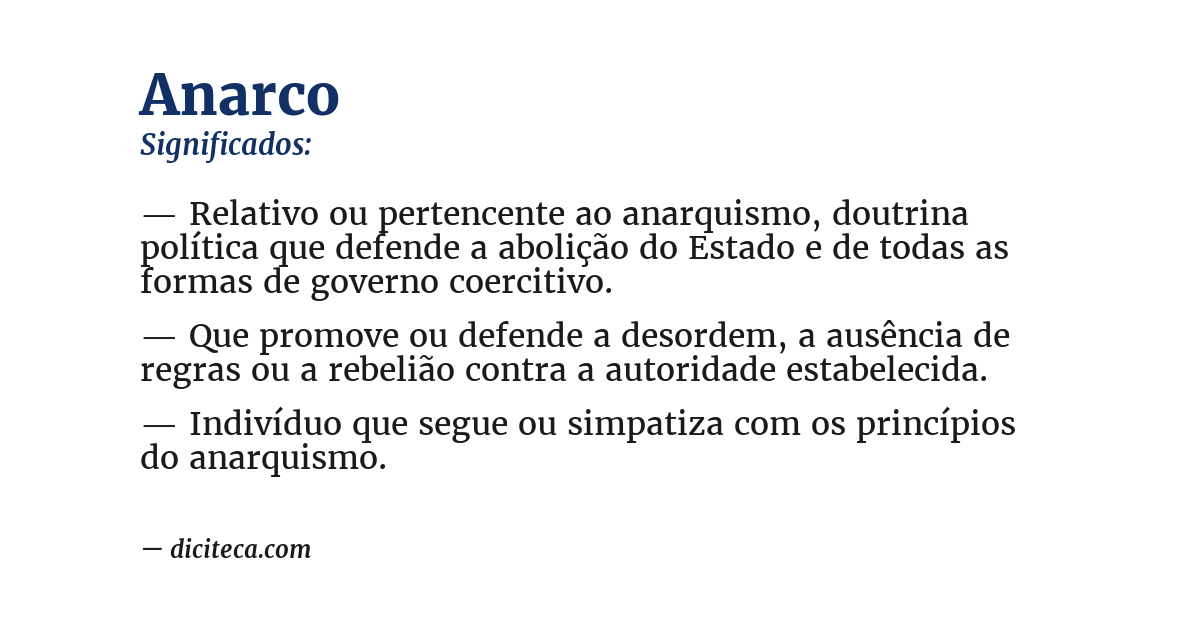 Significado de anarco