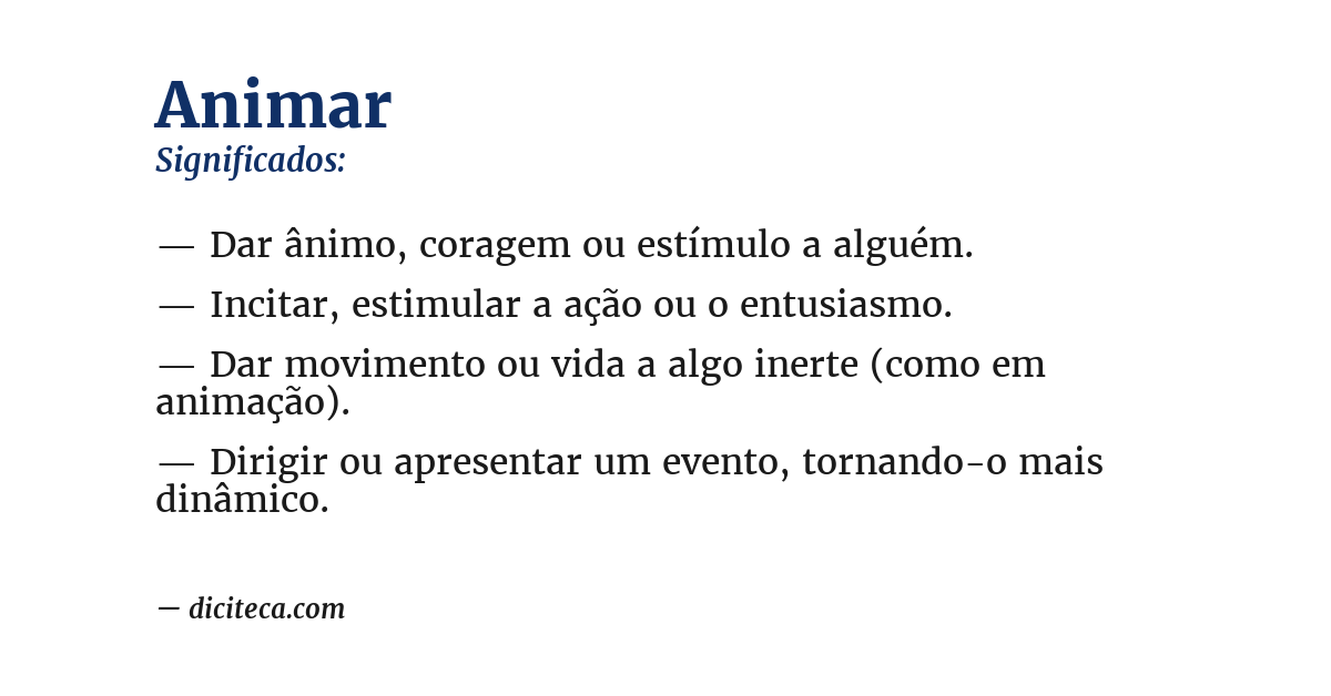 Significado de animar