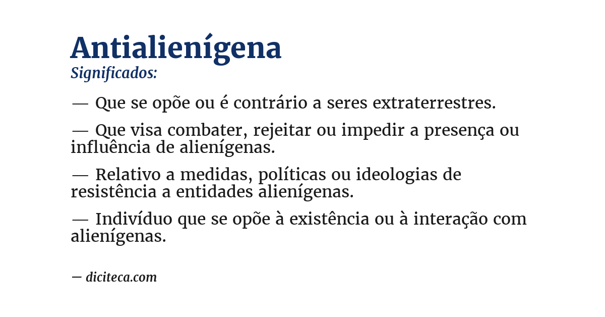 Significado de antialienígena