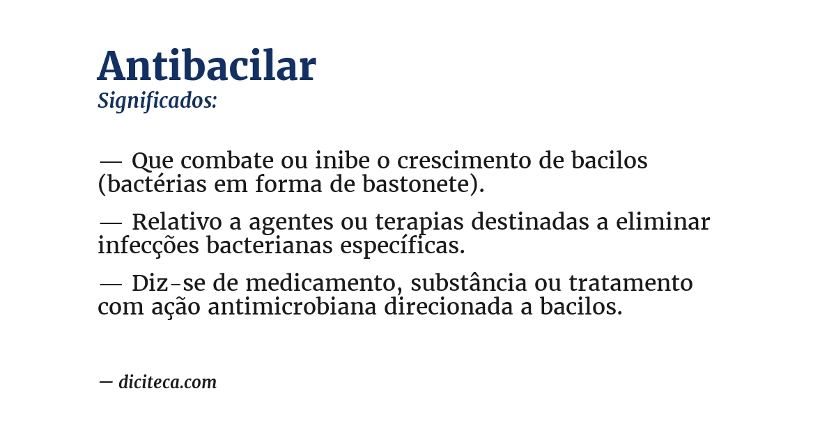 Significado de antibacilar