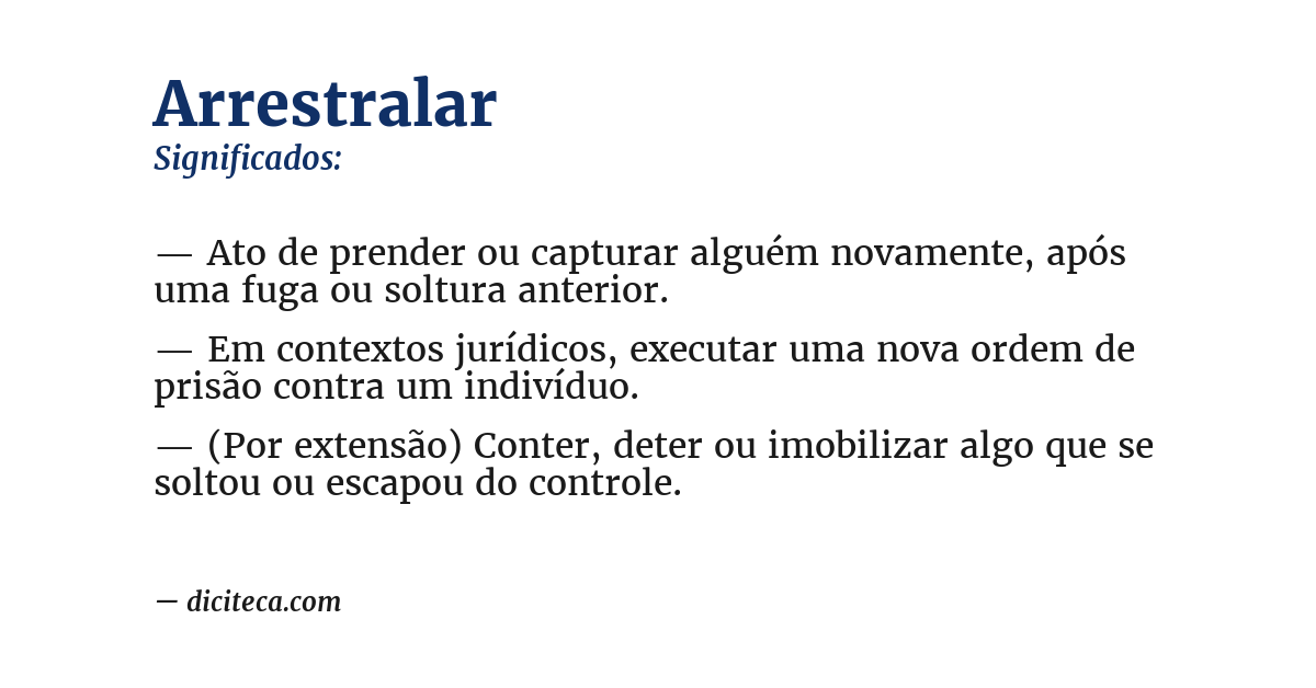 Significado de arrestralar