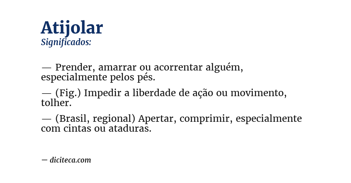 Significado de atijolar