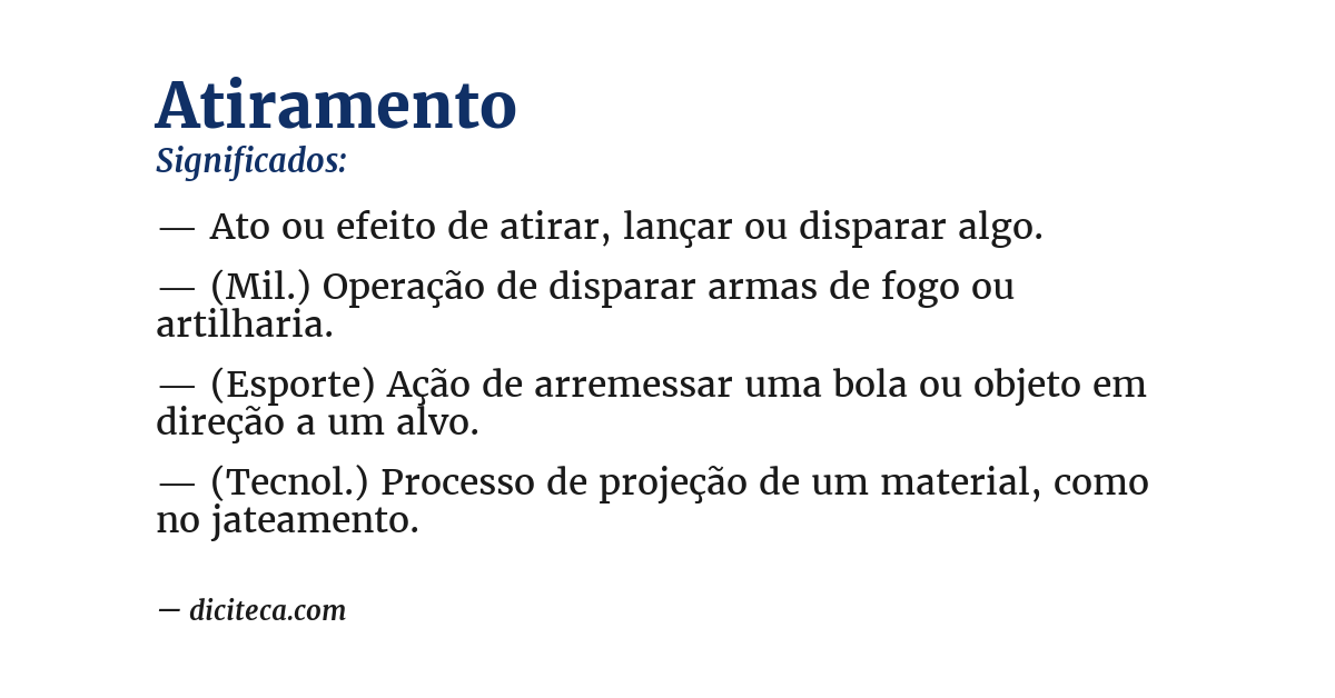 Significado de atiramento
