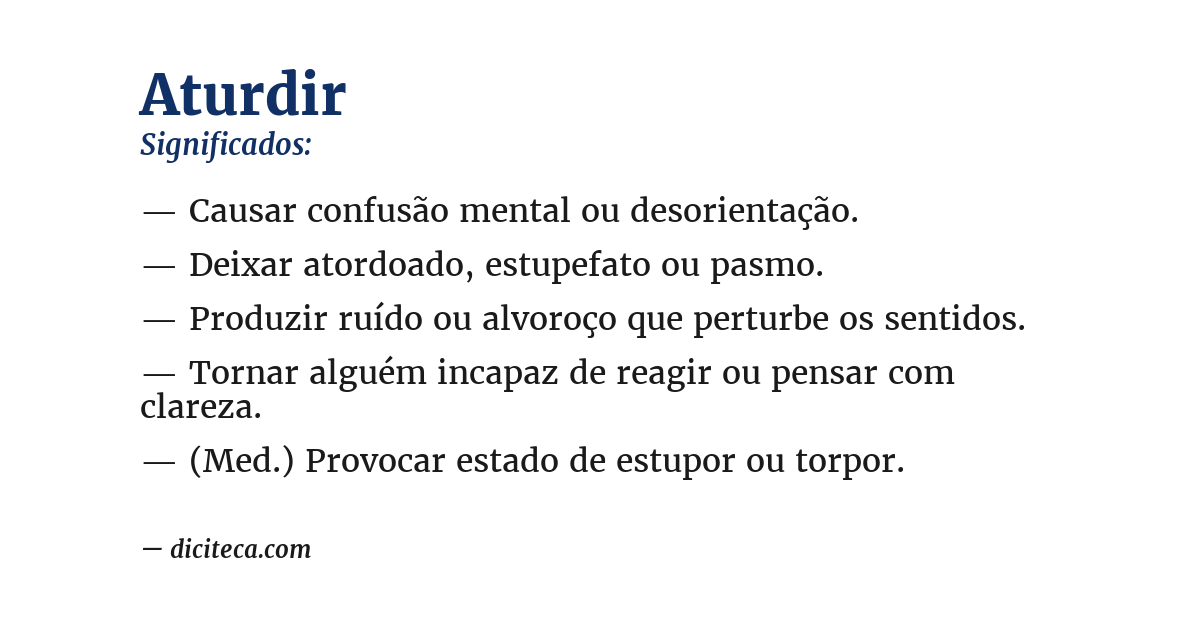 Significado de aturdir