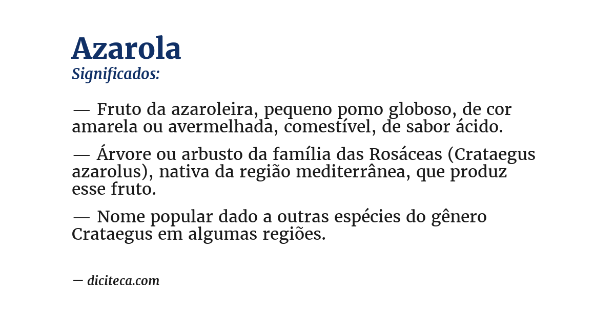 Significado de azarola
