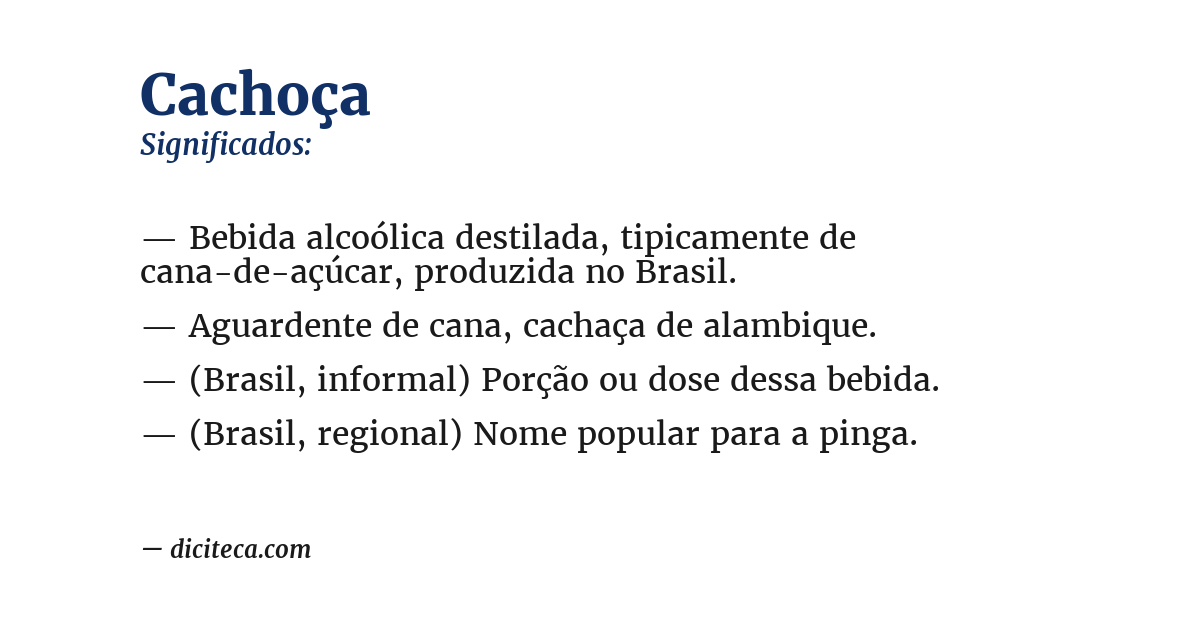 Significado de cachoça