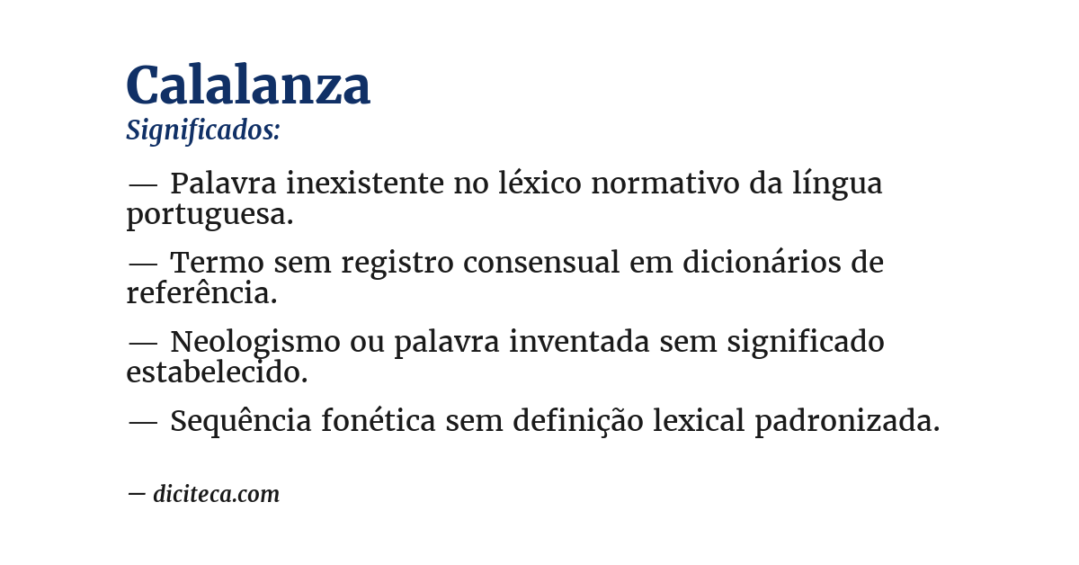Significado de calalanza