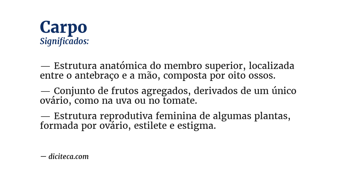 Significado de carpo