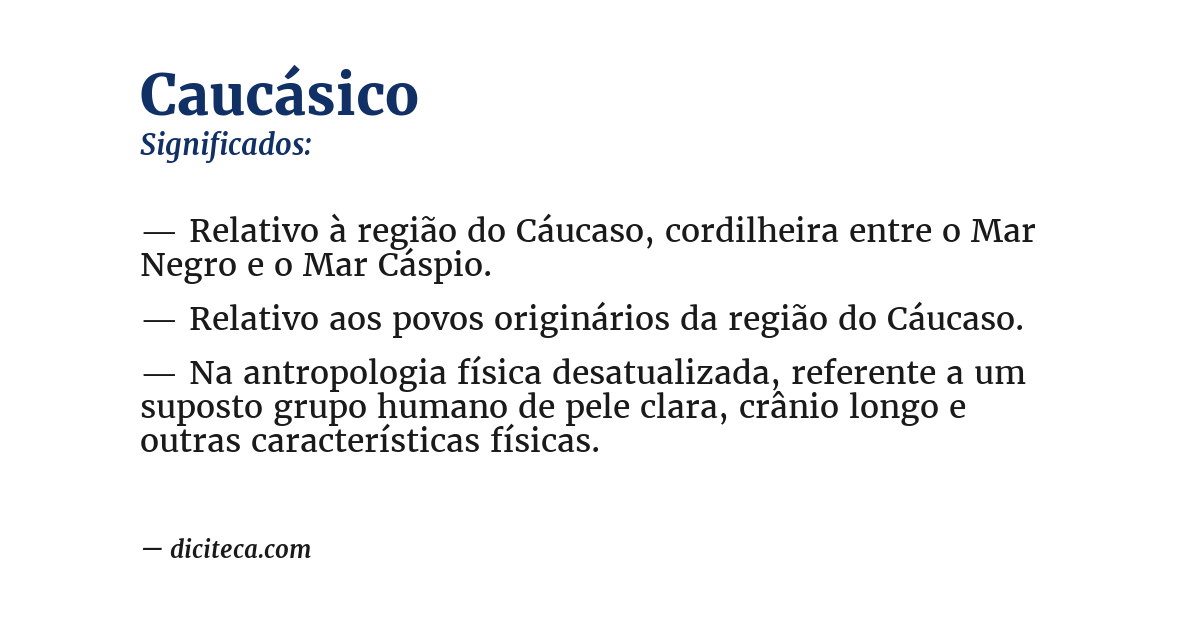Significado de caucásico