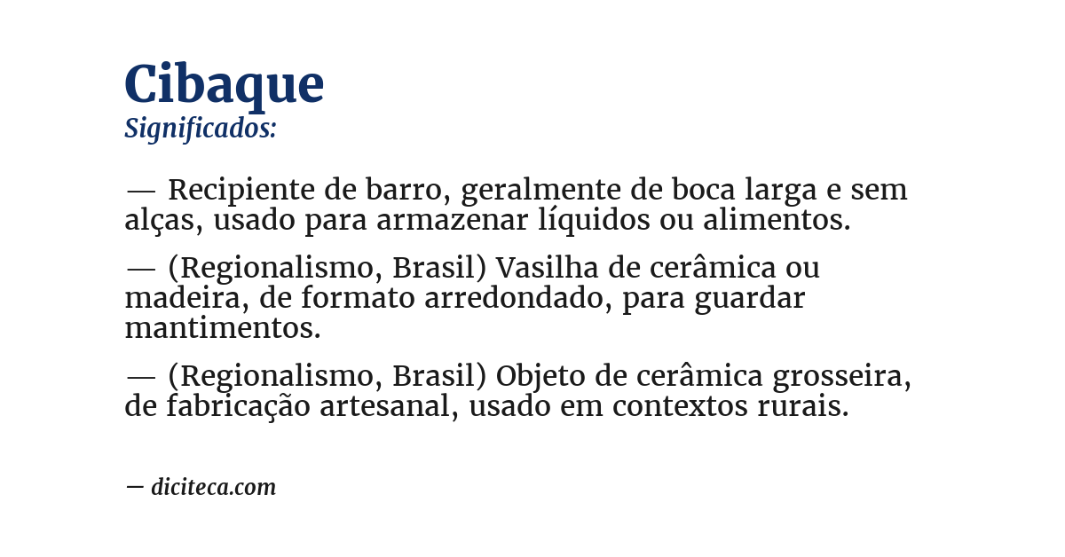 Significado de cibaque