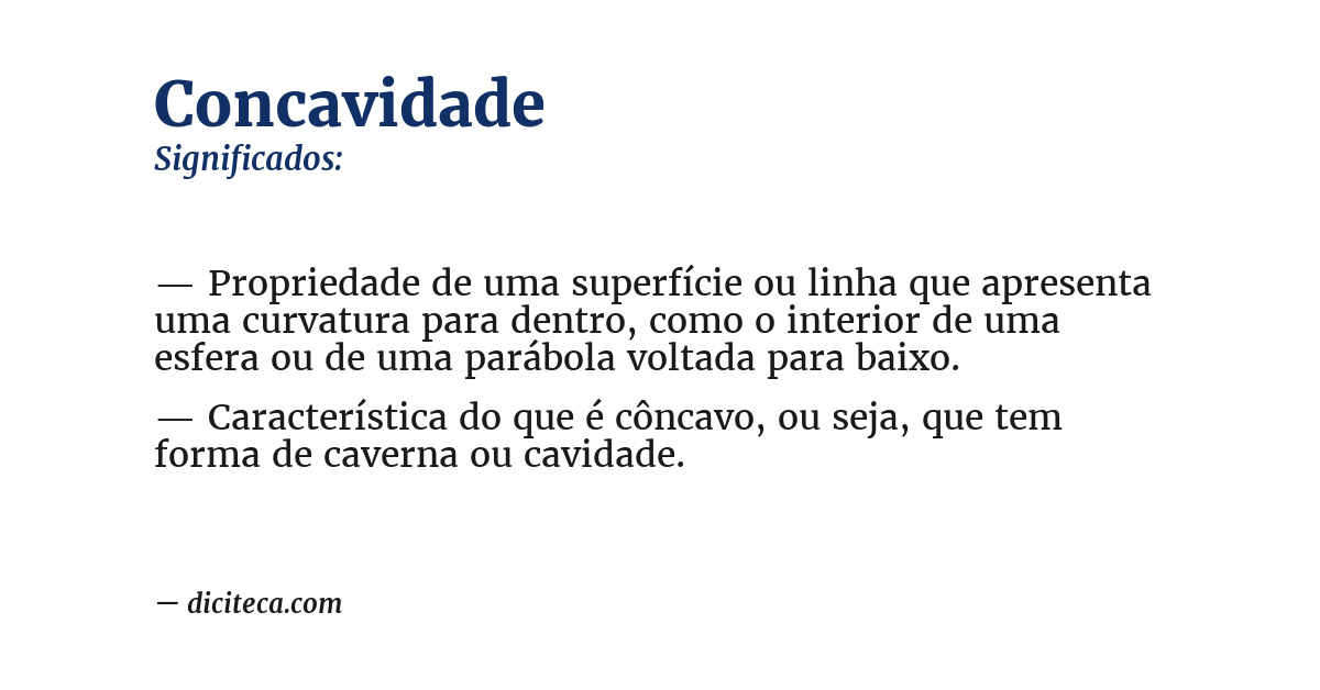 Significado de concavidade