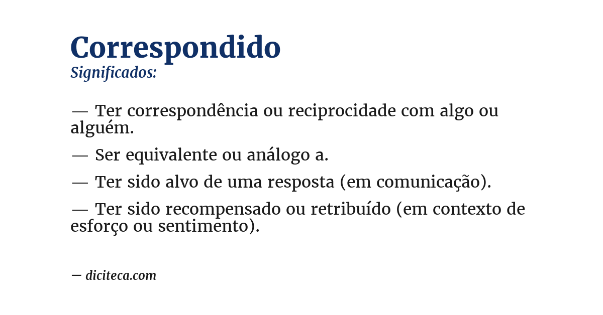 Significado de correspondido