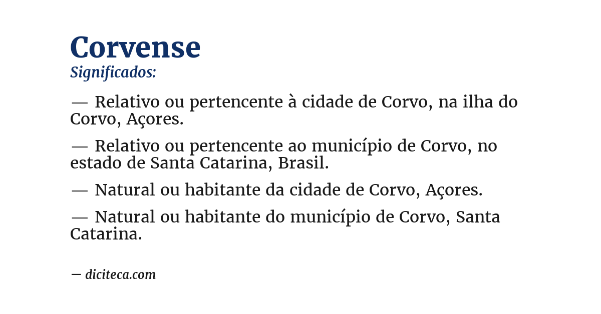 Significado de corvense