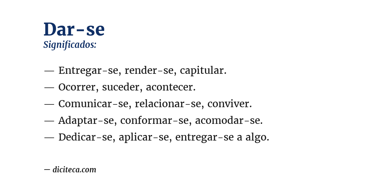 Significado de dar-se