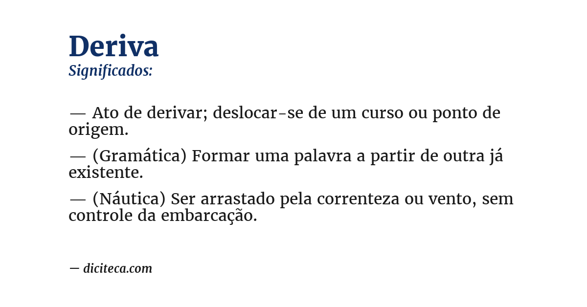 Significado de deriva