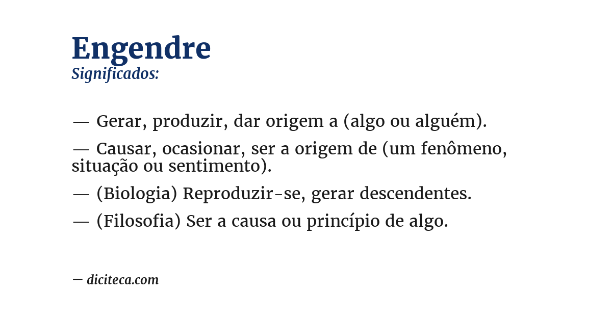 Significado de engendre