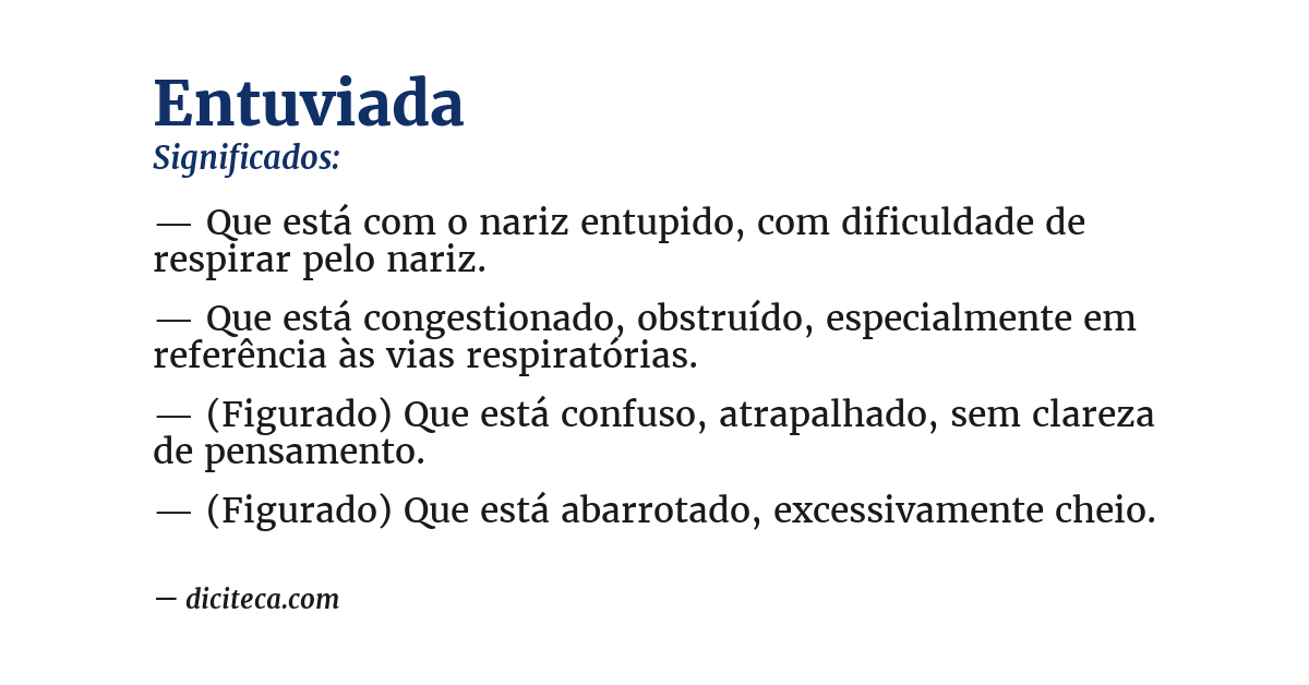 Significado de entuviada