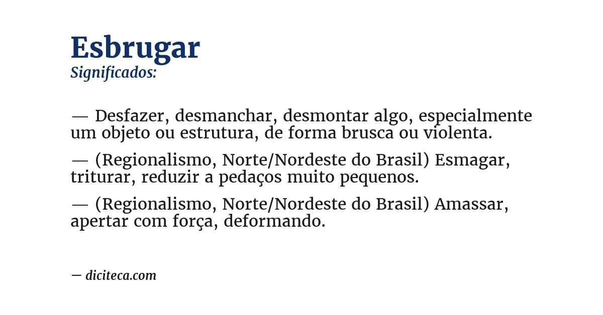 Significado de esbrugar