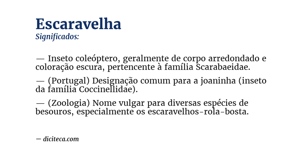 Significado de escaravelha