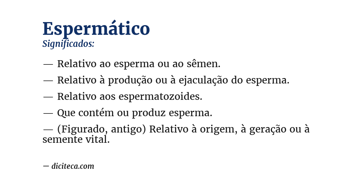 Significado de espermático