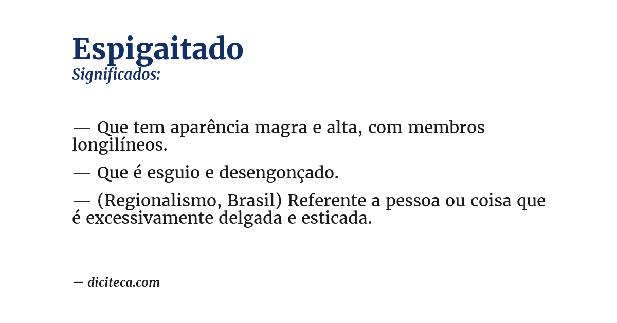 Significado de espigaitado