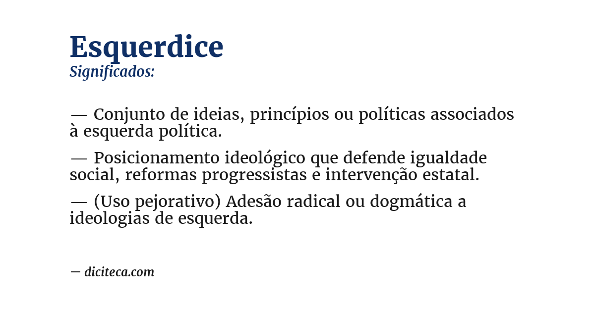 Significado de esquerdice