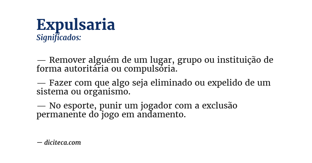 Significado de expulsaria