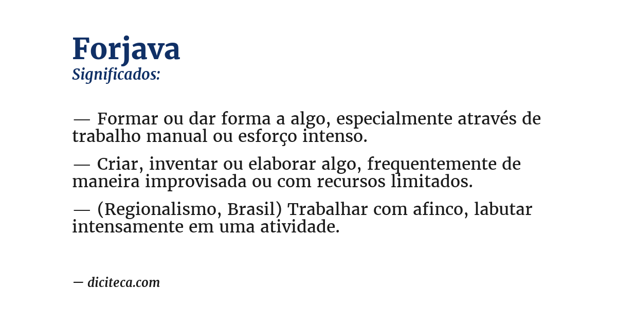 Significado de forjava