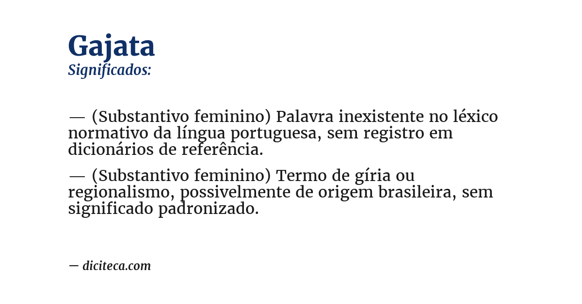 Significado de gajata