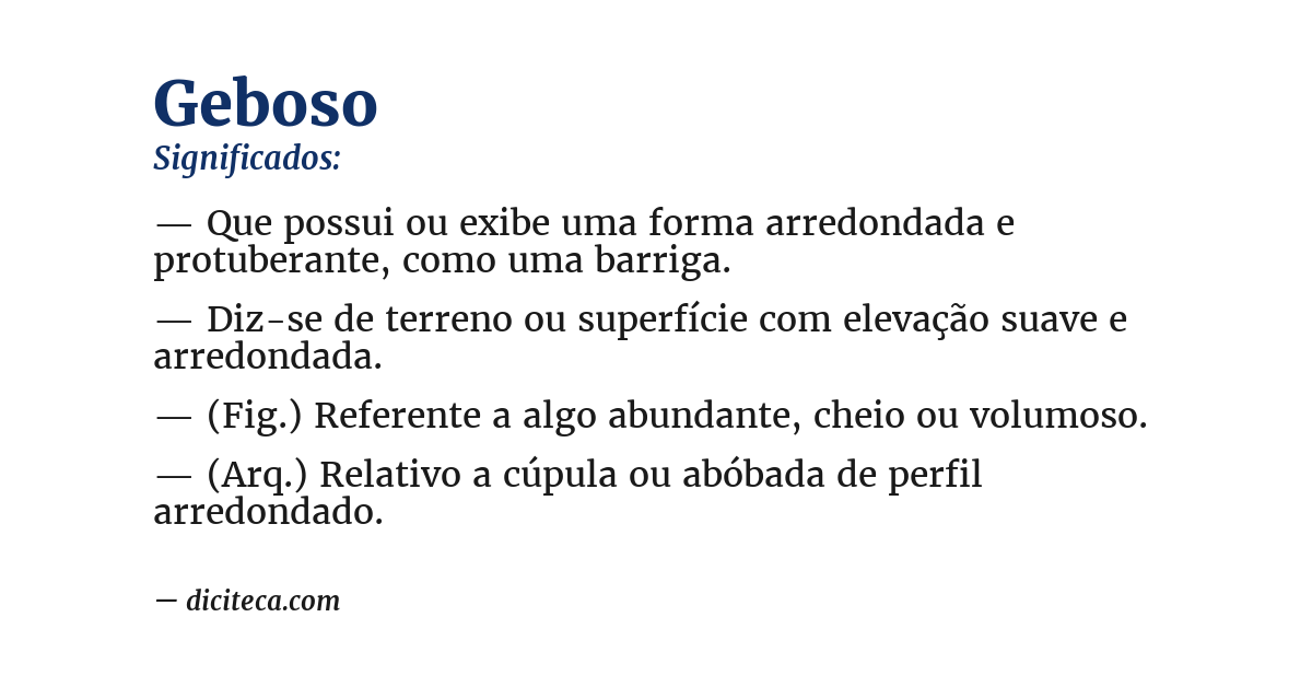Significado de geboso