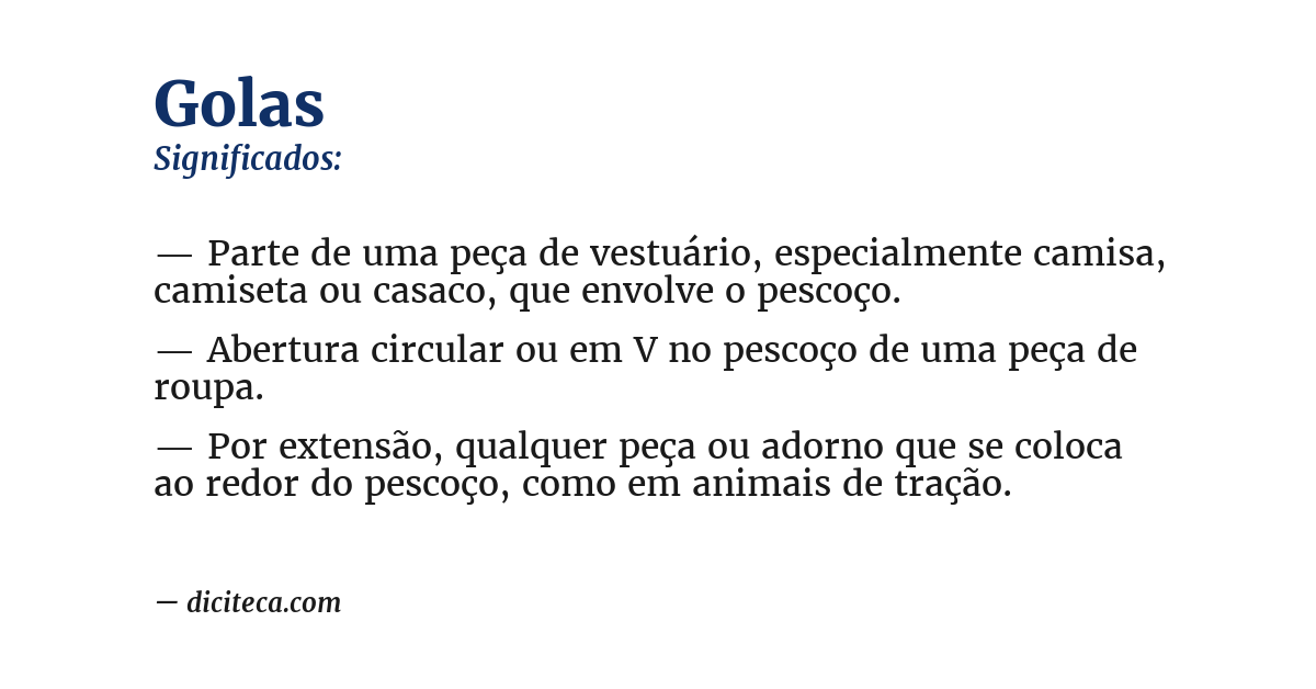 Significado de golas