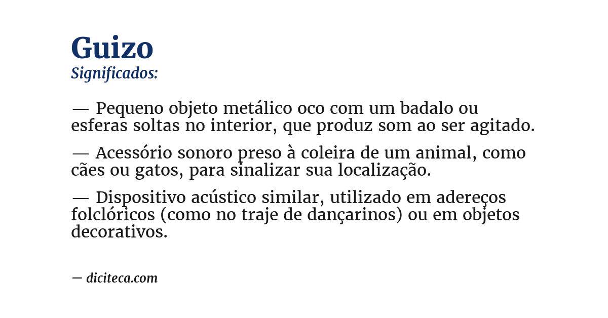 Significado de guizo