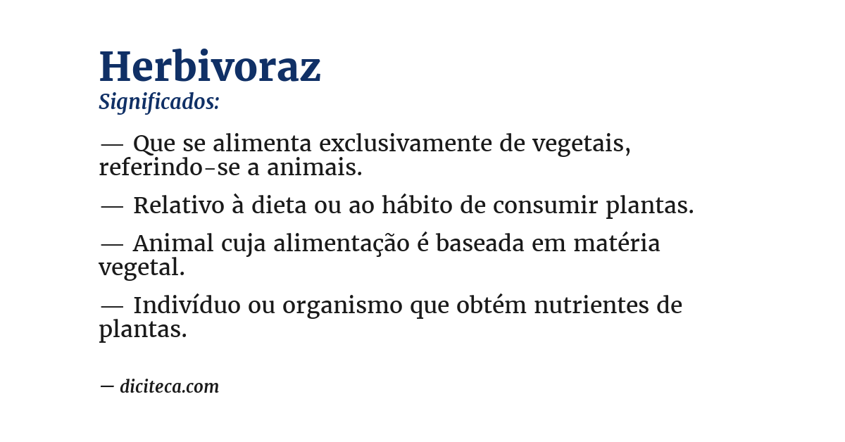 Significado de herbivoraz