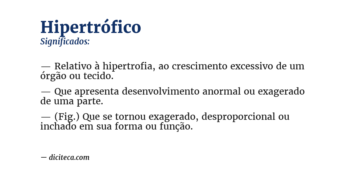 Significado de hipertrófico