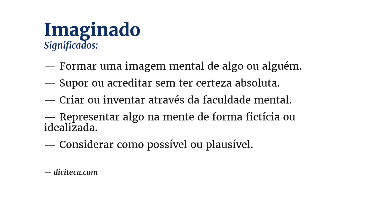 Significado de imaginado